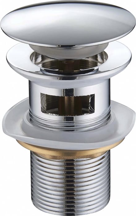 Mexen klik-klak plug rond met overloop, chroom - 79920-00