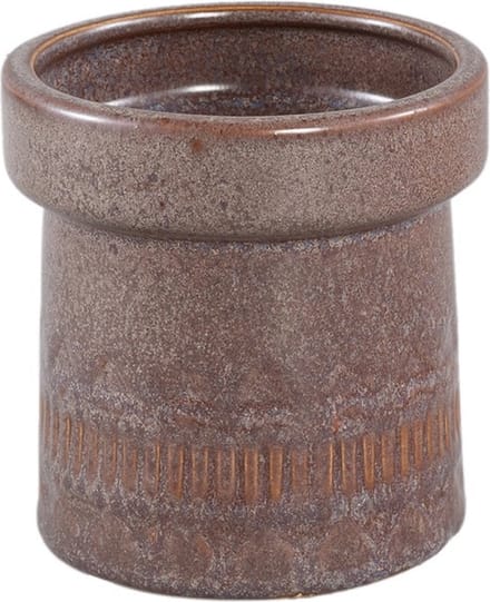 PTMD Rail Bloempot - 11 x 11 x 11 cm - Keramiek - Bruin