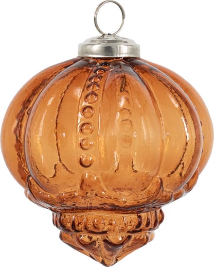 HomeBound by KY | Glazen kerstbal roest | 10x10cm | kerstbal