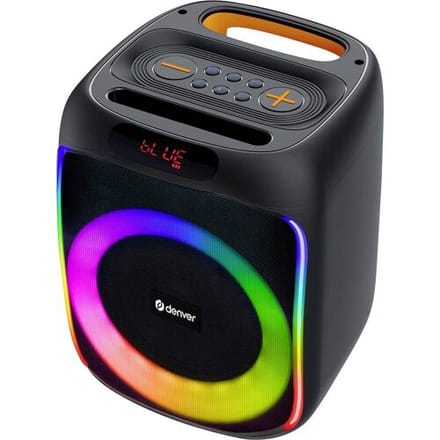Denver Bluetooth Speaker Party Box - Discolichten - Partybox - Incl. Afstandsbediening - Microfoon Aansluiting - BPS165