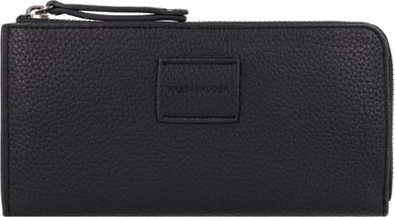 FREDsBRUDER Leren Portemonnee Lanbe Zip Around Wallet Black Zwart