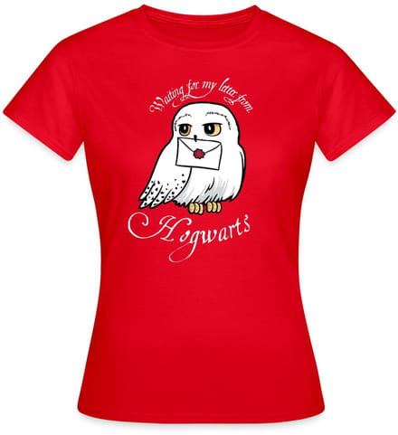 Harry Potter Hedwig Met Brief Waiting For My Letter T-Shirt Dames