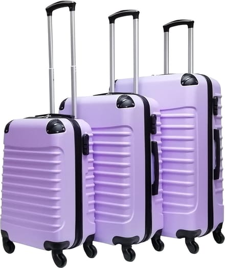Trimix 3 delige ABS Kofferset - Lila