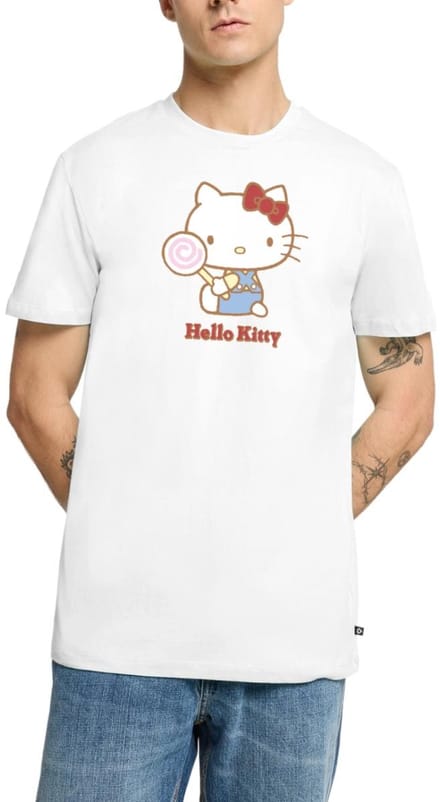 Hello Kitty Met Een Lollipop Premium T Shirt Heren