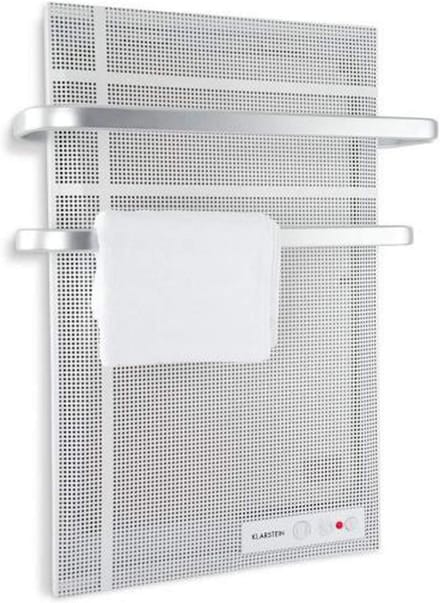 Infrared Heater Panel 1000W - Wall Mounted, Splashproof, Adjustable Thermostat, Silver