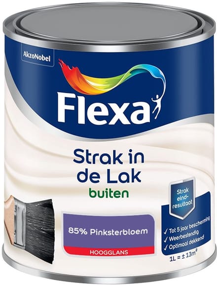 Flexa - Strak In De Lak Buitenlak Hoogglans - 85% Pinksterbloem - Mengverf - 1 L