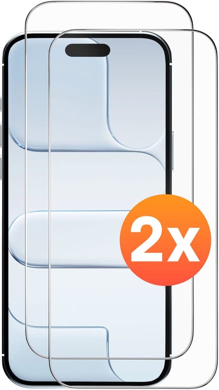 Screenprotector - 2 stuks - Geschikt voor iPhone 17 Air Tempered Glass - Extra Sterk – beschermglas