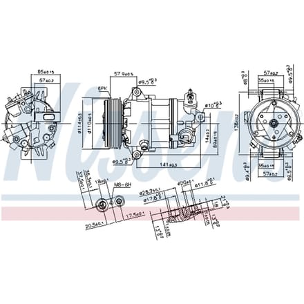 Compressor airconditioning NISSENS 890056