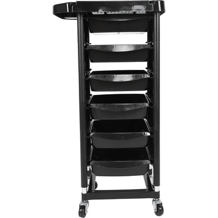 Haarsalon Trolley 5-Laags Kapperskar Kinderwagen Rollend Barbershop Opbergrek black