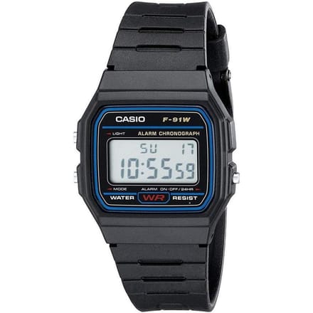 Casio - Hars Kast Hars Band Heren Kwarts Horloge F-91W-1
