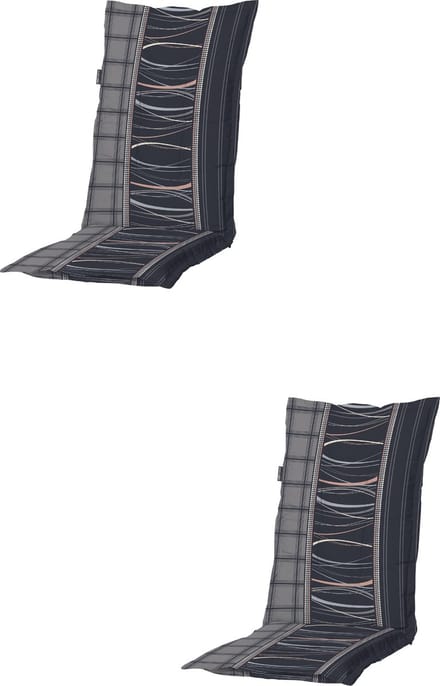 Madison - Tuinkussens - Lage Rug - 2st - Lines Grey - 105x50cm - Grijs