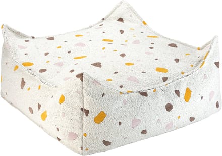 Wigiwama Teddy Square Ottoman / Poef - 80x70x50cm - Terrazzo Marble