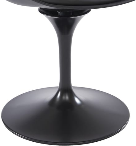 Vente-unique Set van 2 draaibare stoelen van polypropyleen, kunstleer en staal - Zwart - XAFY