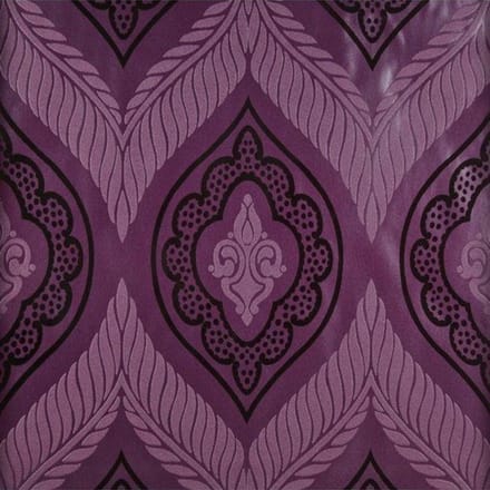 Dutch Wallcoverings - Schuimvinyl dessin paars/zwart