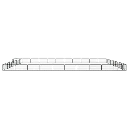 vidaXL Hondenkennel 44 panelen 100x50 cm gepoedercoat staal zwart