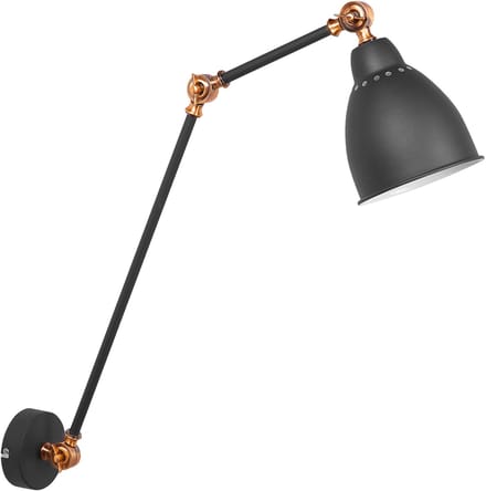 MISSISSIPPI L - Wandlamp - Grafietgrijs - Metaal