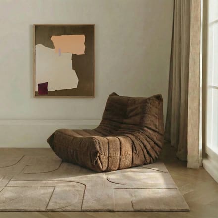 Vloerkleed Scandinavisch taupe hoog/laag donna 200 x 290cm Mrcarpet