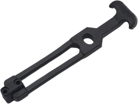 Rubberen Sluiting - Kastslot Afdekking - Gereedschapskist Beveiligen - Inklapbare T-handgreep - 20 x 7.5 x 2.3 cm - Zwart