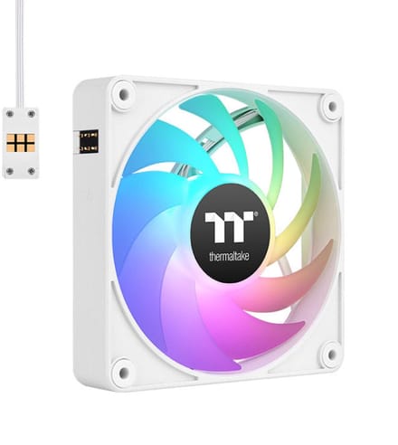 Thermaltake CT140 EX ARGB Sync PC Cooling Fan White 3 Fan Pack PC-ventilator Wit (b x h x d) 140 x 140 x 25 mm Incl. LED-verlichting