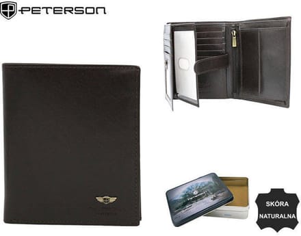 Peterson - Grote Lederen Portemonnee - Klassiek Design - RFID-Beveiliging