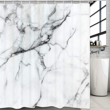 Solidchoice - Waterdichte Douchegordijn met Marmerprint, 180 x 200 cm