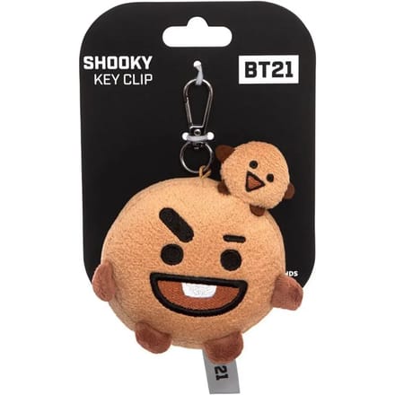 Aurora Sleutelhanger Linefriends Bt21 Shooky 8 Cm Pluche Bruin
