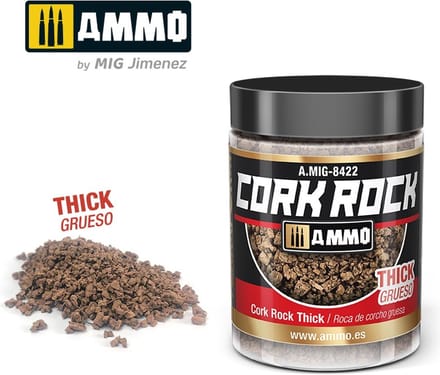 AMMO by Mig Jimenez Modelbouwdecoratie - MIG 8422 Cork Rock - Thick - Terraform - 100ml Effecten potje