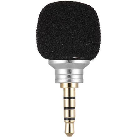 EY-610A Mobiele Telefoon Smartphone Draagbare Mini Omni-Directionele Microfoon Microfoon voor Recorder voor iPhone 5 6 Samsung Huawei zilver