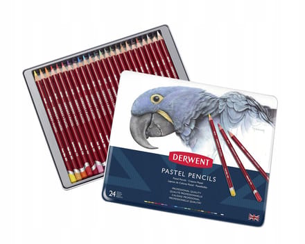 Derwent Pastel Potloden Set - 24 Kleuren in Metalen Doos