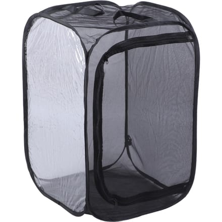 Zwarte Opvouwbare Inklapbare Geventileerde Insecten Lichtdoorlatende Mesh Kooi Huis gray