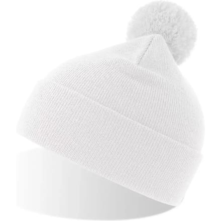 Atlantis Headwear - Wind-S Beanie with Pompom - White - One Size