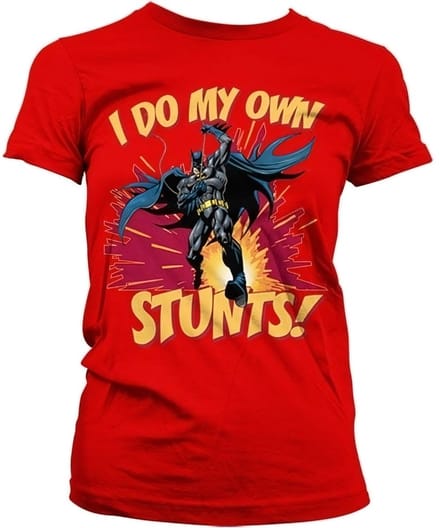 Batman I Do My Own Stunts Girly Tee dames-T-shirt rood