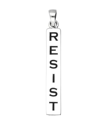 Zilveren Resist kettinghanger
