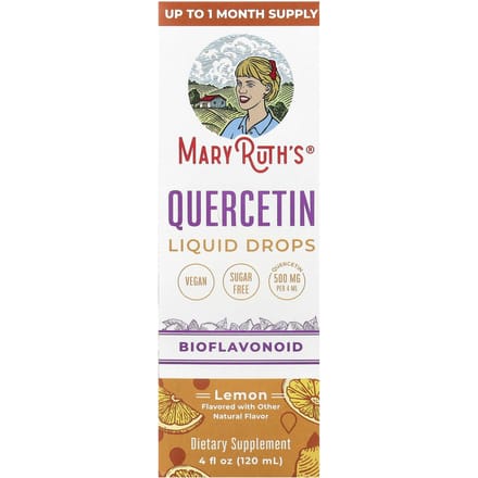 MaryRuth's, Gouttes Liquides de Quercétine, Saveur Citron, 4 fl oz (120 ml)
