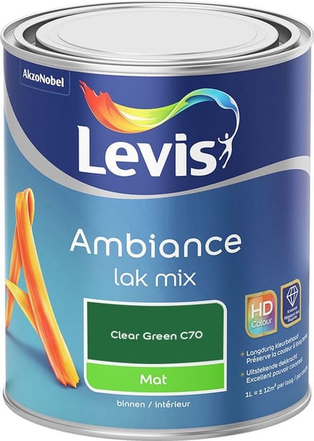 Levis - Ambiance Lak Mat Mix - Clear Green C70 - Mengverf - 1 L