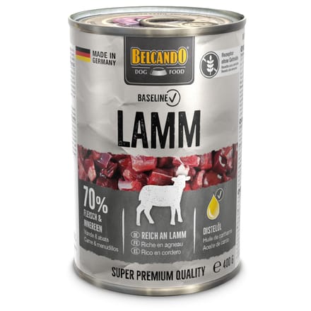 Voordeelpakket: 24x400g Belcando Baseline lam natvoer voor honden