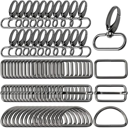Karabijnhaak Set - Ring Gesp - Tas Accessoires - Duurzame Zinklegering - 25-38mm - Diverse Kleuren