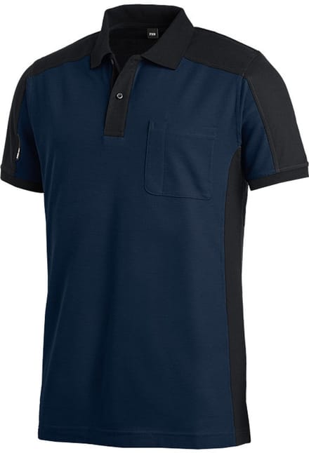 FHB KONRAD Poloshirt 91490 - Marine-Zwart - 4XL