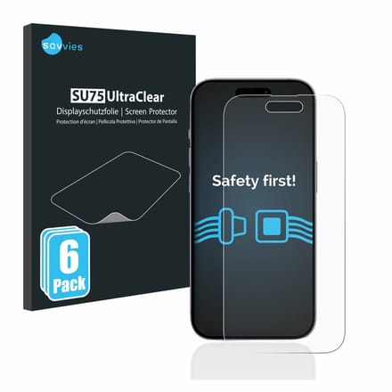 Savvies - Screenprotector voor Apple iPhone 14 Pro - Folie Beschermfolie transparant 6 Stuks