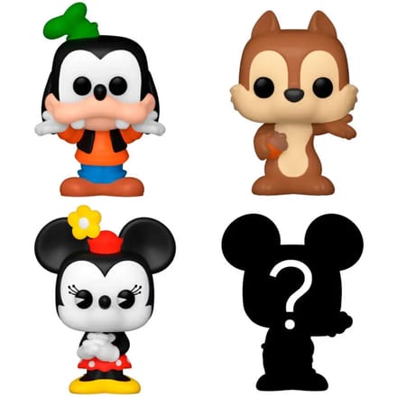 Funko Bitty Pop! Disney Classics 4 Pack Goofy, Chip, Minnie Mouse and Mystery