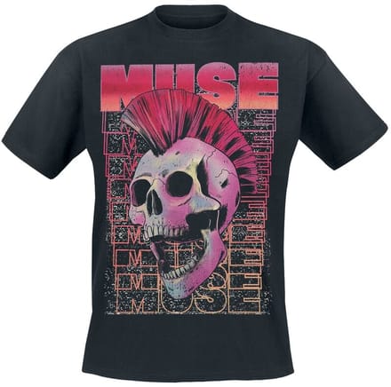 Muse T-shirt - Mohawk Skull - M tot XXL - voor Mannen - zwart