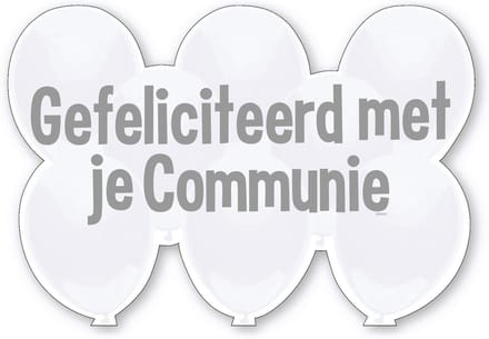 Haza Original Kroonschild "gefeliciteerd Met Je Communie"