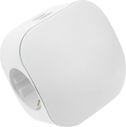 BeMatik - Witte drievoudige plug Schuko-plug-vermenigvuldiger met 5VDC USB-lader