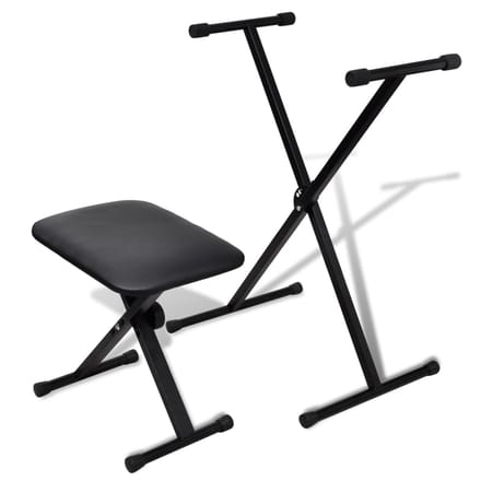 vidaXL - Keyboardstandaard - en - -kruk - verstelbaar