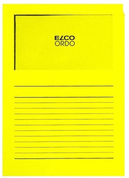 Elco Ordo Cassico L-map met venster A4 100 stuks 220 x 310 mm geel