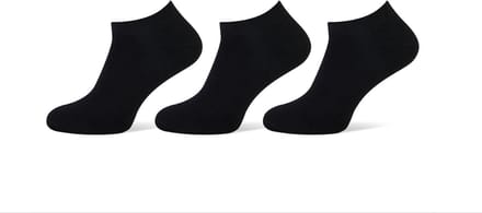 Pierre Cardin heren sneakersokken - 3 paar - uni zwart
