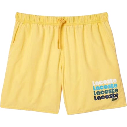 Lacoste Herenzwembroek gewassen halflang (Geel)