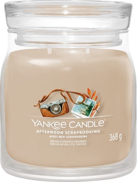 Yankee Candle - Afternoon Scrapbooking Medium Geurkaars - 50 branduren - 2 lonten