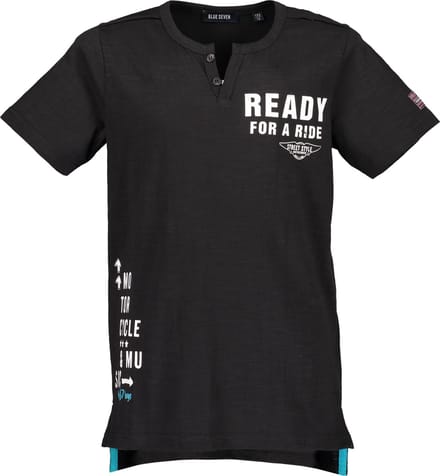 Blue Seven Jongens T-shirt - zwart - Maat 152