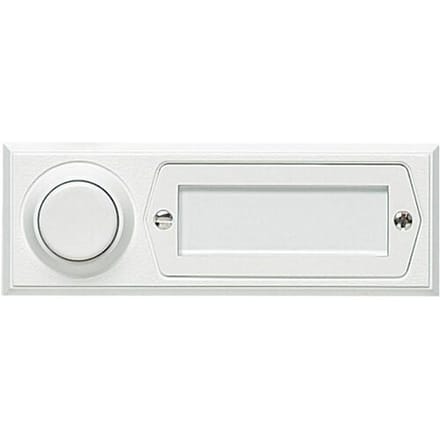 Grothe 51013 Belknop Met naambord 1-voudig Wit 12 V/1,5 A